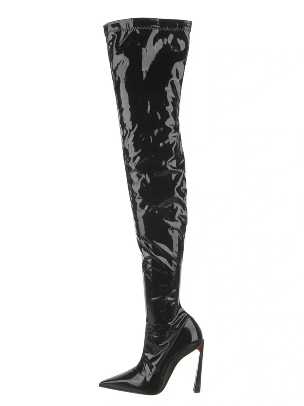 Christian Louboutin Patent Leather Thigh High Boots